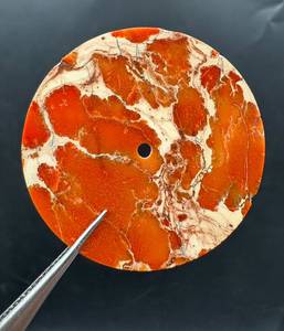 Esfera de Reloj de Jaspe Naranja Sedimentario de 37 mm y 0.70 mm con Patrón Natural - Product Image 2