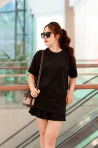 เสื้อยืดสำหรับผู้หญิงผ้าคอตตอนสแปนเด็กซ์ผ้าเทอร์รี่ผลิตตามสั่งผลิตจากโรงงานในเวียดนามดีไซน์ใหม่2023 - Product Image 2