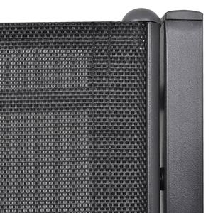 Panca da Patio a 2 posti 51.6 \ "in acciaio resistente nero e materiale Textilene - Product Image 5