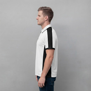 Polo homme grande taille respirant de qualité supérieure, impression logo personnalisée, manches courtes, 2 couleurs, 100% coton. - Product Image 6