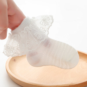 Calcetines de Algodón Transpirables sin Costuras con Encaje Antideslizante para Bebés Recién Nacidas, con Lazo, Medias Dulces para Bebés y Niñas Pequeñas - Product Image 4