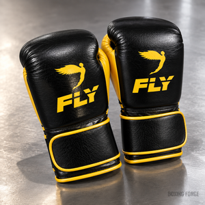 Fly Leather Boxing Gloves <b>Lace</b>-Up Closure Laced Design Lightweight Breathable Professional Training Gear for Adults Club - Product Image 3