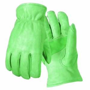 Heavy-Duty Reflective Safety Driving <b>Gloves</b> Soft General Purpose Comfortable Double Palm Reinforced Goat Grain Leather - Product Image 5