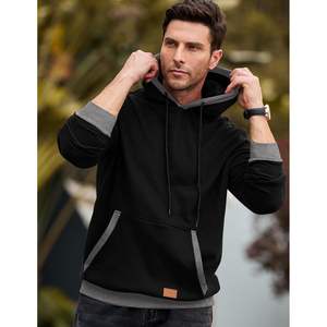 2025 <b>Men's</b> Casual Cotton <b>Hoodie</b> Fashion Long Sleeve Drawstring Fleece Pullover with 3D Embroidery and Pockets - Product Image 5