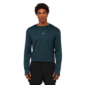 <b>Mens</b> Running Long Sleeve T <b>Shirt</b> <b>Blue</b> Oversized Fit Lightweight Quick Dry Gym Training Athletic Sports Top - Product Image 1