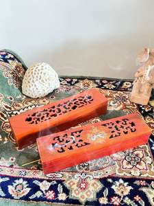 <b>Incense</b> <b>Holder</b> Wood Hand Carved <b>Incense</b> Burner <b>Holder</b> mango wood Stand Brass Aromatherapy Wooden <b>Incense</b> Box <b>holder</b> - Product Image 5
