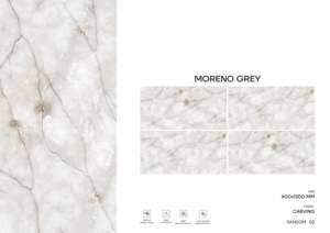 กระเบื้องพอร์ซเลนลายแกะสลักดีไซน์หรูหรา ขนาด 600x1200 มม. กระเบื้องแผ่นใหญ่ สำหรับใช้ในบ้าน สำนักงาน และเชิงพาณิชย์ - Product Image 4