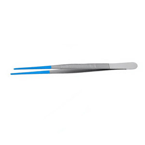 Pince chirurgicale manuelle à revêtement bleu, 8 pouces, à dents, en acier inoxydable de qualité allemande, certifiée CE - Product Image 5