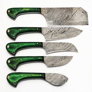 Personalizado hecho a mano de acero de Damasco al aire libre caza cuchillo de cocina punto de caída de acero inoxidable hoja multiusos mango de madera cuchillos DIY - Product Image 6