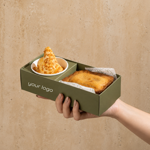 Custom <b>Cookie</b> Paper Tray Food Grade Biscuit Packaging <b>Box</b> with Logo Printing for Bakery Crepe Stroopwafel Takeaway - Product Image 2