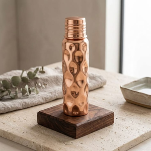 Top Crafted Villa Pure <b>Copper</b> Metal Matt Coated Water Bottle Health Benefits Drinkware Export metal - Product Image 3