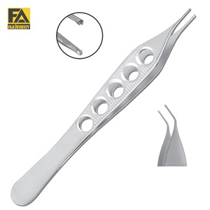 Pinces à tissus Najmmy Adson avec manche fenêtré, 1x2 dents, pointe régulière courbée, pour la chirurgie générale - Product Image 1