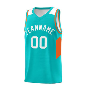 Camiseta de Baloncesto Personalizada Unisex sin Mangas con Cuello en V, Nombre del Equipo y Número Sublimados, Transpirable, 100% Poliéster, Malla para Adultos - Product Image 3