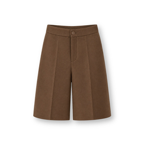 Pantalones Bermuda de Mujer Modernos de Poliéster Marrón, Cintura Alta, Largo hasta la Rodilla, Casuales para Oficina, ODM OEM EVAN, Vietnam - Product Image 5