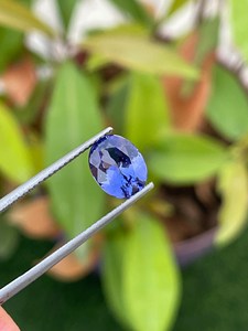 พลอยแทนซาไนต์สีน้ำเงินธรรมชาติ รูปทรงวงรี เจียระไนแบบเหลี่ยม ขนาดมิลลิเมตร คุณภาพดี สำหรับทำเครื่องประดับ แหวน จี้ - Product Image 5