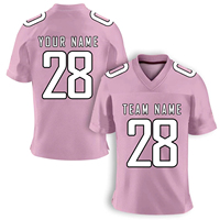 Maillot de football américain personnalisé pour hommes grandes tailles, respirant et élégant, 100 % polyester 180g, imprimé par transfert thermique