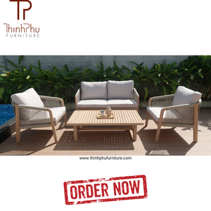 Luxury Contemporary <b>Foldable</b> Acacia Wood Eco-friendly Teak Wood Frame <b>Outdoor</b> Furniture Set Garden Sofa Dining <b>Table</b> Chair for - Product Image 2