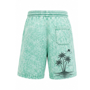 <b>Men</b> Acid Wash <b>Shorts</b> <b>Fleece</b> Wholesale Workout Cotton Streetwear Athletic Pocket Relaxed Custom Fitness Summer Drawstring Vintage - Product Image 2