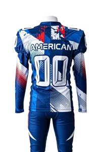 Uniforme de football américain personnalisé léger et respirant à manches courtes, grande taille, haute qualité, nouveau style, couleur unie, 100 % coton - Product Image 2