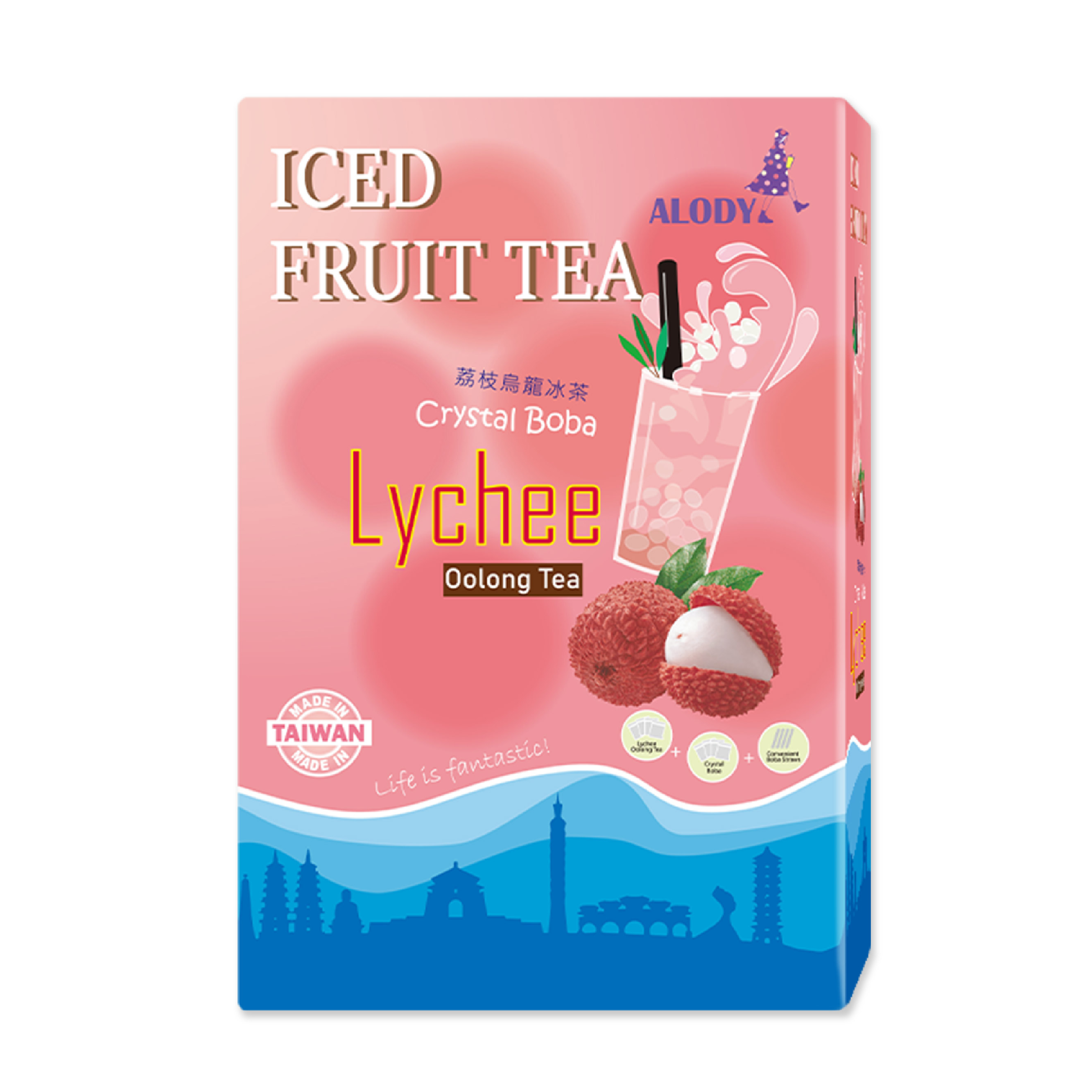 Чай Lychee Oolong, ароматизированный растворимый напиток, порошок, Ароматный фруктовый сок, чай с эффектом ледяного пузыря