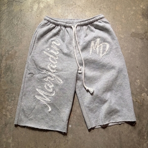 Custom Gray Embroidered Men's <b>Sweatpants</b> Jogger <b>Shorts</b> Cotton Fleece Wholesale OEM Logo Casual Sportswear Track Pants - Product Image 1