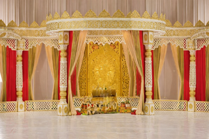 Cérémonie de mariage tamilienne Manavarai Mandap, Mandap de mariage traditionnel indien, Mandap de mariage sud-indien, Mandap de palais Maharaja - Product Image 2
