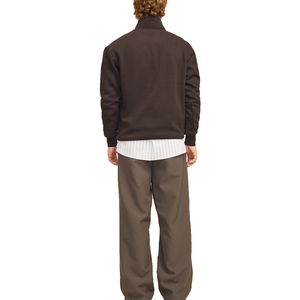 Oem Custom Logo Lightweight 100% Cotton Fleece Half/Quarter Zip Collar Golf <b>Pullover</b> Sweater Knitted Sweatshirt for <b>Men</b> - Product Image 3