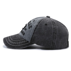 Casquette de baseball vintage en toile denim délavée, brodée, réglable, effet usé, style sportif hip-hop, pour le cyclisme, les fêtes et le quotidien - Product Image 4