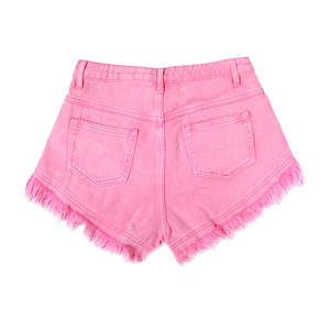 OEM 2026 Customizable Latest Design <b>Girl</b> Denim <b>Shorts</b> Rhinestone Diamond Colorful Breathable Washed Jean <b>Shorts</b> - Product Image 3