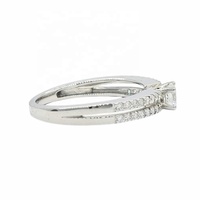 Anillo de Boda Clásico para Mujer, Elegante, de Alta Calidad, Precio de Fábrica, con Circonia, Chapado en Rodio de 4 Capas, Plata de Ley 925