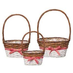 Panier cadeau en rotin pour mariage, élégant support tressé pour les cadeaux de réception, les cadeaux pour invités et l'emballage de célébrations - Product Image 2