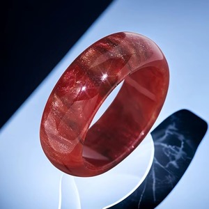 Bague ajustable unisexe en résine acrylique, modèle ange brillant fait main, bijou fantaisie pour femmes et filles - Product Image 6
