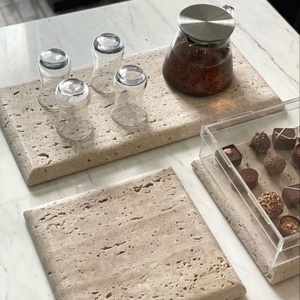 White Marble <b>Vanity</b> Tray Luxury Bathroom Organizer Decorative Stone Serving Tray Modern Home Countertop Decor TOWEL BATHROOM NEW - Product Image 4