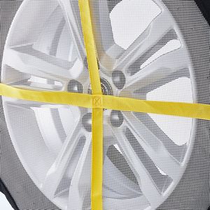 Cadenas de nieve de fibra de poliéster engrosadas de cobertura total para neumáticos de coche, SUV, camioneta, cubiertas de rueda para mejorar la tracción en la nieve - Product Image 5