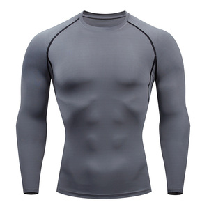 Camiseta de Compresión para Hombre, Camiseta Deportiva Ajustada de Manga Larga para Fitness, Entrenamiento, Running, Gimnasio - Product Image 1