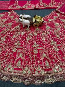 ชุดเลเฮนกาโชลีผ้าเน็ตเนื้อนุ่มคุณภาพพรีเมียม ดีไซน์ทันสมัย ตกแต่งด้วยเลื่อมแบบอินเดีย-ปากีสถาน ผ้าแคนแคน ผ้าปาตตา เหมาะสำหรับฤดูร้อน ความยาวคลุมถึงพื้น - Product Image 5