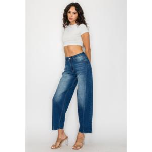 Jeans de Cintura Alta para Mujer, Elásticos, Azul Medio, Corte Ajustado, Transpirables, Pantalones de Mezclilla, Moda Urbana - Product Image 3