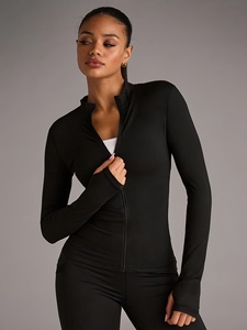 Veste de yoga pour femmes, veste de sport athlétique slim, veste de course, logo personnalisé, OEM, ODM, marque privée, vente en gros, en vrac - Product Image 2