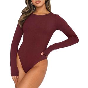 บอดี้สูทคุณภาพสูงสำหรับผู้หญิง แขนยาว คอกลม ทรงเข้ารูป รับผลิตตามสั่ง ขายส่ง - Product Image 3