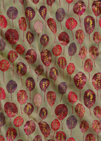 Tissu en daim 100% polyester résistant à l'eau 120 g/m² imprimé numériquement avec motif de feuilles en patchwork pour robe, vêtement, décoration intérieure