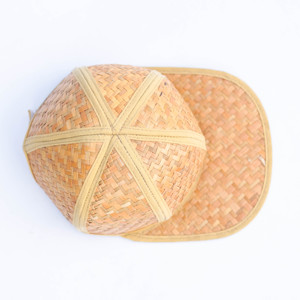 Gorra de béisbol hecha a mano – Hecha de hierba de caña natural, estilo moderno con cierre a presión - Product Image 2