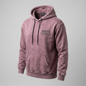 Sudadera con Capucha Personalizada para Hombre, 100% Algodón, con Patrón Bordado DTG, Lavada y Desteñida, Sudadera con Capucha Moderna - Product Image 3