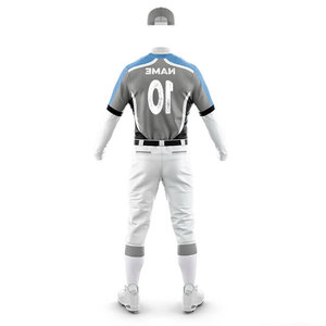 Custom Made Quick Dry Polyester/Cotton Button Jersey Design Breathable Top Quality <b>Baseball</b> Uniform Personalized Sportswear - Product Image 6
