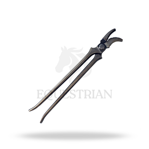 Pince à clous à mâchoires courbées pour soins des sabots de chevaux – Outil vétérinaire pour le ferrage - Product Image 1