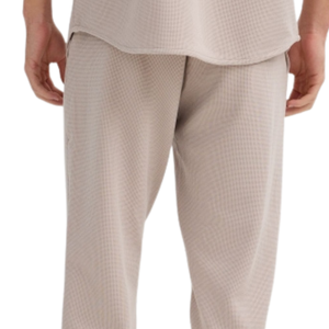Men's Fleece <b>Trousers</b> Relaxed Tapered Leg Drawstring <b>Elastic</b> <b>Waist</b> Sweatpants with Side Pockets for Casual Lounge Everyday Wear - Product Image 4