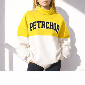 Nouveau Sweat-shirt Polaire Oversize Femme Col Montant Hiver 2026 – Coupe Décontractée Streetwear Personnalisable avec Logo - Product Image 1