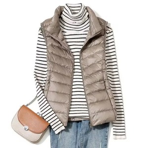 <b>Women's</b> Personalized Puffer <b>Vest</b> Stand Collar Duck Padding Wholesale Logo <b>Winter</b> Warm Breathable Premium Fit Casual Outerwear - Product Image 2