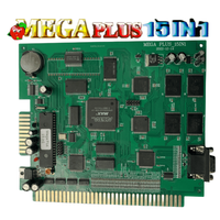 91-Mega Plus 15 en 1, Table de Jeu Multigames à Monnayeur, Vert, Garantie 12 Mois, avec Matériel PCB et Langue Anglaise