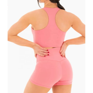 2026 Custom Sublimation Cotton Women's Yoga Set <b>One</b> Set Short Lightweight High Quality Sportswear in Latest Style on Sale - Product Image 3