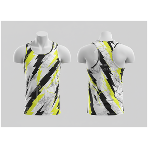 Men's Sublimation Printed Tank <b>Top</b> Crew Neck Quick Dry Sporty Vest 100% Cotton Knitted <b>Mesh</b> Solid Workout Shirt Anti-UV - Product Image 1